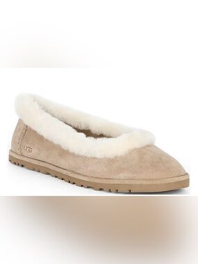 NWOT UGG Zora Suede Ballet Flats in Sand, Size 8